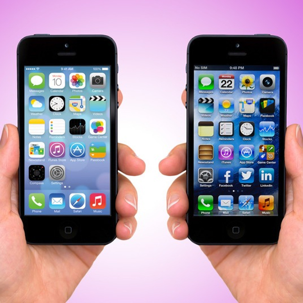Apple, iOS, дизайн, скевоморфизм, iOS 7 против iOS 6: новые иконки