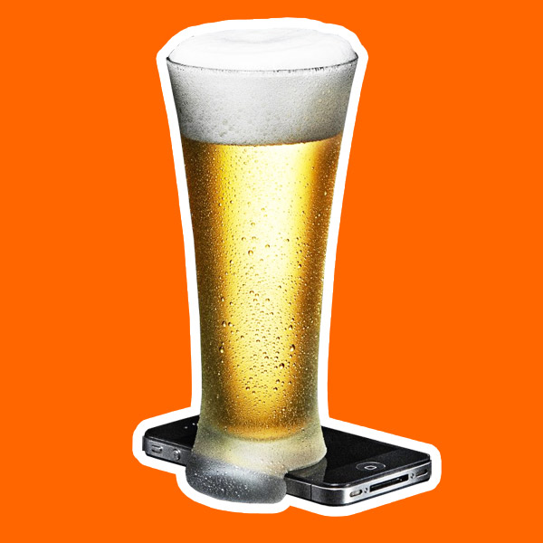 iPhone, дизайн, Пивные офлайн-стаканы против использования смартфонов в барах