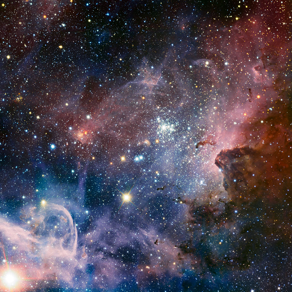 космос,Spitzer,NASA,туманность, Призрачное трио с космического телескопа Spitzer