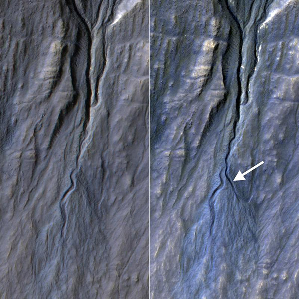 Марс,геология, На Марсе обнаружен таинственный «канал»