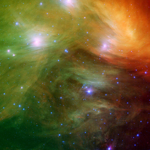 Вселенная,Spitzer,туманность, Великолепная инфракрасная астрономия от космического телескопа Spitzer