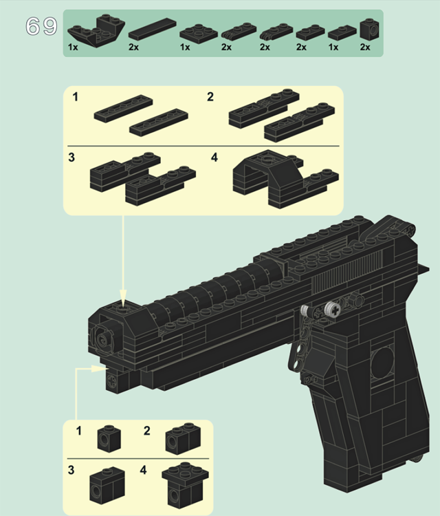 Lego пистолет схема