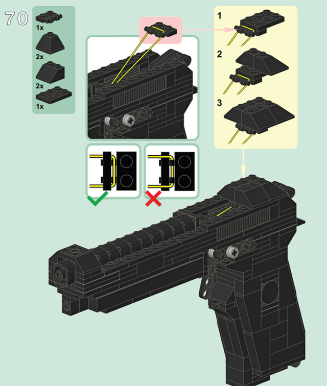Пистолет из лего инструкция по сборке